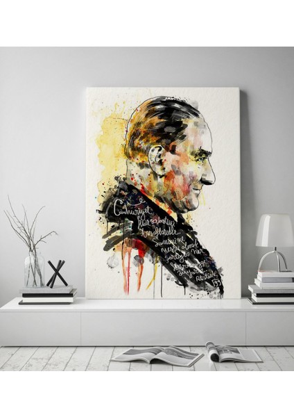 Gift Atatürk Tasarımlı Kanvas Tablo-19 70X100CM