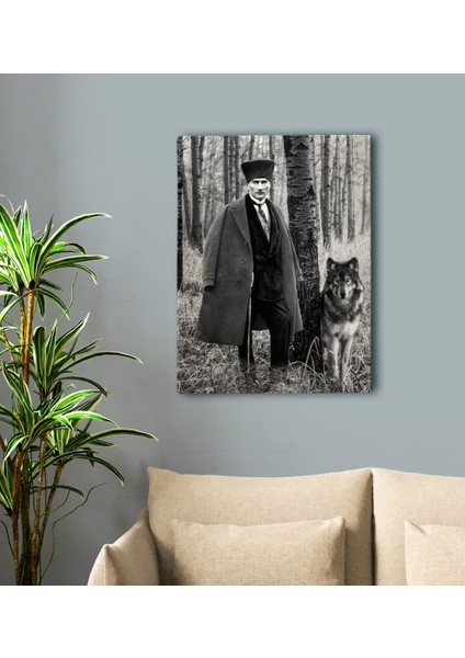 Gift Atatürk Tasarımlı Kanvas Tablo-12 50X70CM