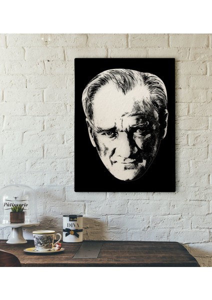 Gift Karakalem Atatürk Tasarımlı Kanvas Tablo-4 30X50CM