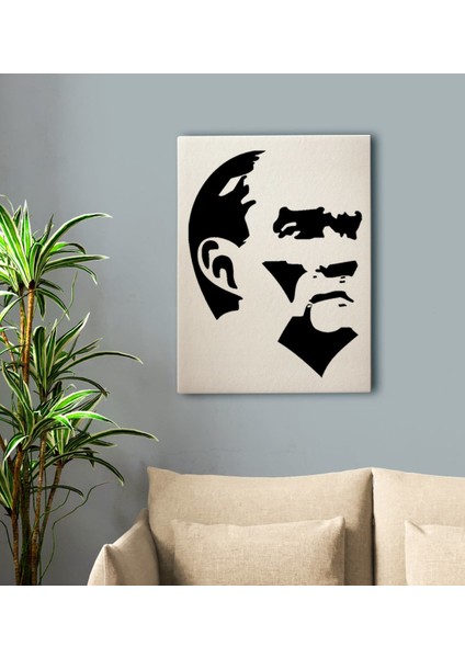 Gift Atatürk Silüet Tasarımlı Kanvas Tablo-5 50X70CM