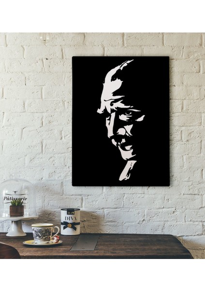 Gift Atatürk Silüet Tasarımlı Kanvas Tablo-3 30X50CM