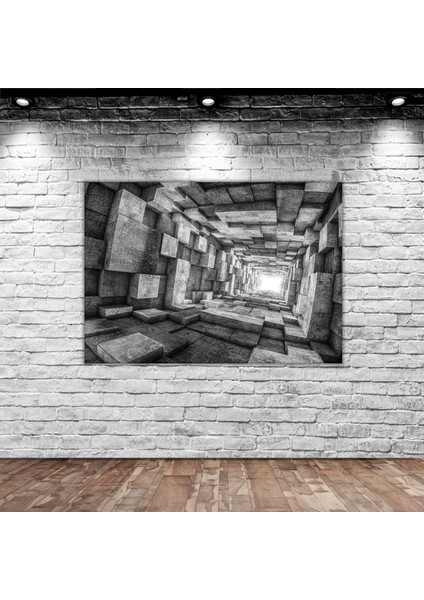 Gift Üç Boyutlu Siyah Beyaz Kanvas Tablo-1 50X70CM