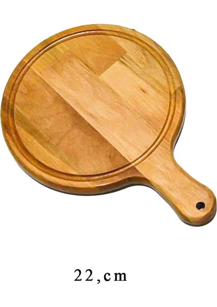 Ahşap 22CM Saplı Pizza Kesim Sunum Tabağı LBSPLPZ22 modelleri