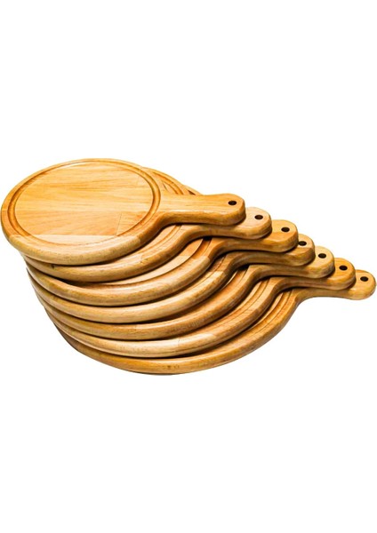Ahşap 22CM Saplı Pizza Kesim Sunum Tabağı LBSPLPZ22 fırsatları