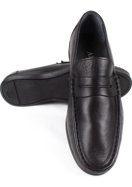 Loafer Ayakkabı Siyah Antik