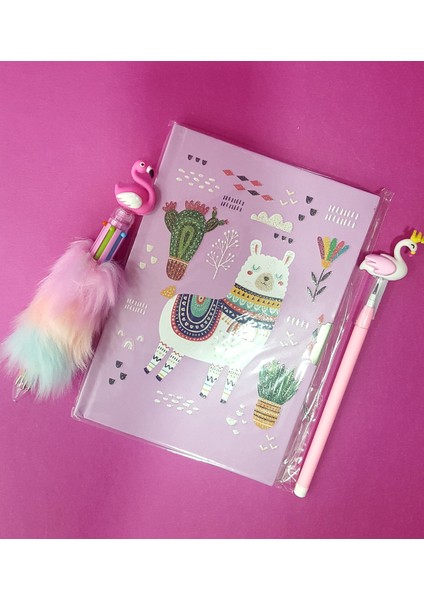 Çilek Home Avm Hediyelik Kilitli Hatıra ve Günlük Defteri+ Lisanslı Tükenmez Kalem-Flamingo Yumurta Kalem fiyatları