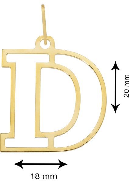 14 Ayar Altın D Harfi Kadın Kolye Ucu fiyatları