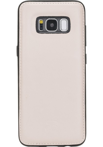 Samsung Galaxy S8 Plus Açık Pembe Deri Arka Telefon Kılıfı Açık Pembe