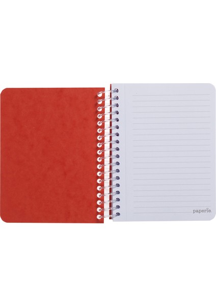 A6 Çizgili Defter A6 Ruled Notebook Kırmızı