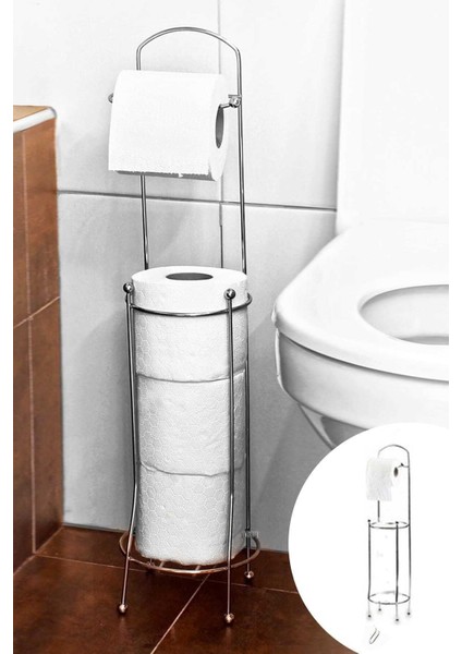 Ayaklı Tuvalet Kağıtlığı