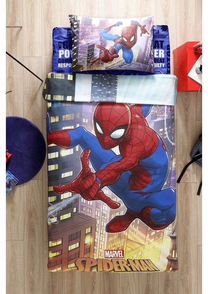 - Spiderman Night Lisanslı Tek Kişilik Pike Takımı