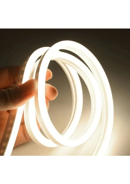 Neon Şerit LED 220 Volt Esnek Silikonlu Aydınlatma Fiş Dahil