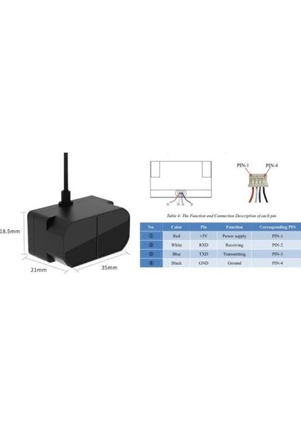 Tf Mini Artı Lidar Lazer FZ3385 Mesafe Sensörü