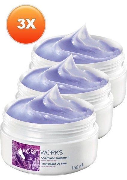 Lavanta Özlü Gece Ayak Kremi 150 Ml. Üçlü Set