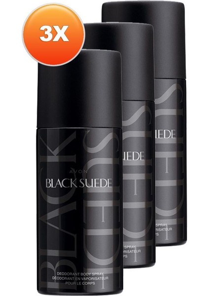Black Suede Erkek Deodorant 150 Ml. Üçlü Set