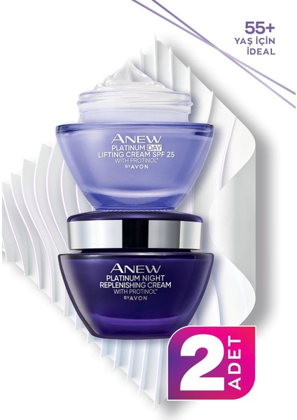 Anew Platinum Gündüz Kremi SPF25 50 ml + Anew Platinum Gece Kremi 50 ml Seti