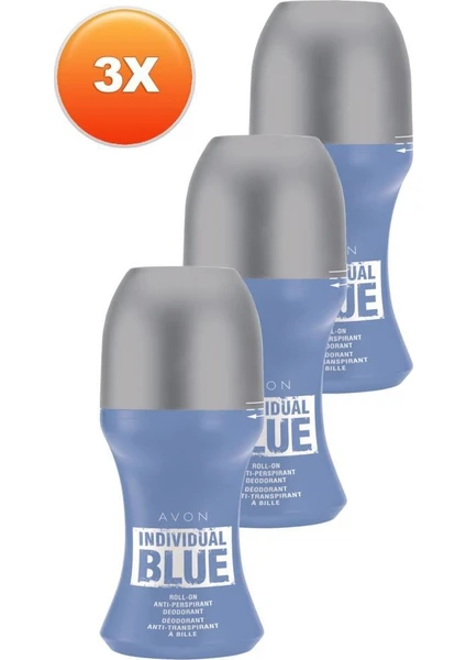 Individual Blue Erkek Roll On 50 Ml. 3Lü Set