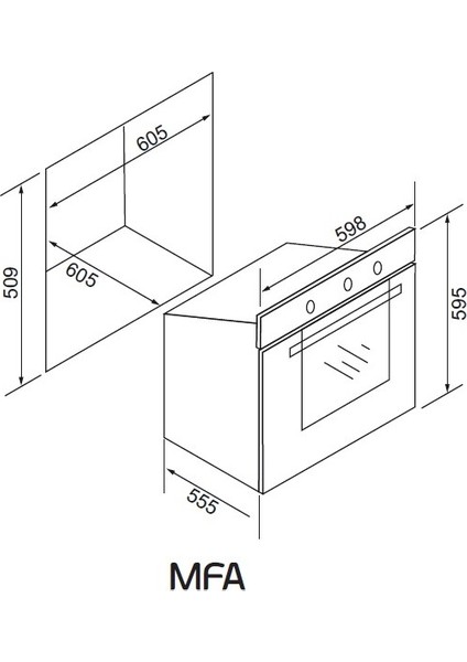 Akasya 2'li Beyaz Ankastre Set (GLS640 - MFA604)