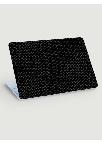 Siyah Yılan Derisi Pvc Laptop Sticker