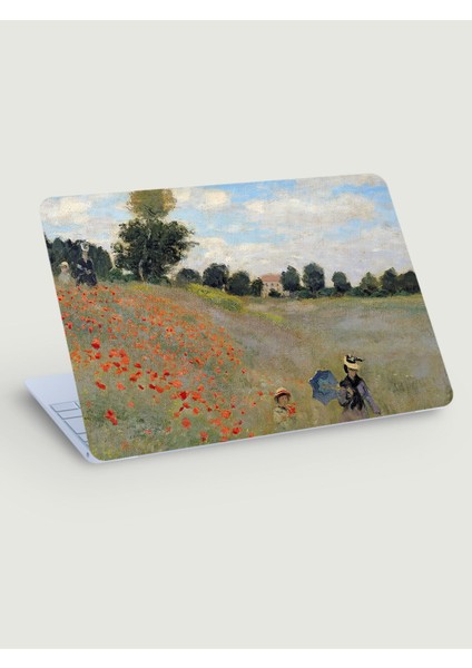 Sanatçı Resimleri Claude Monet Kır Bahçesi Sulu Boya Laptop Sticker