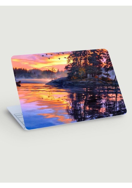 Sanatçı Resimleri Manzarada Tekne Gezintisi Laptop Sticker