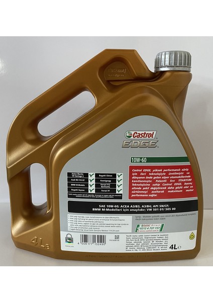 Edge Supercar 10W-60 4 Litre Motor Yağı ( Üretim Yılı: 2023 ) modelleri