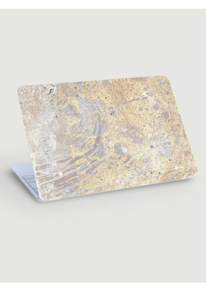 Pastel Gold Mermer Laptop Sticker