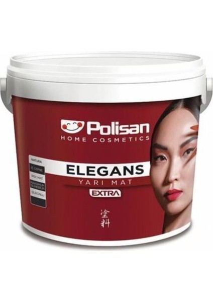 Elegans Extra Yarı Mat Antibakteriyel Boya 2,5 Lt 4000 Sakız Beyazı Ci-6201