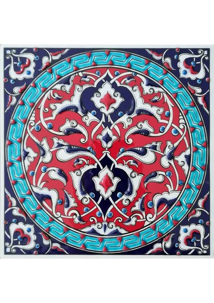 20 x 20 cm El Yapımı Iznik Çinisi