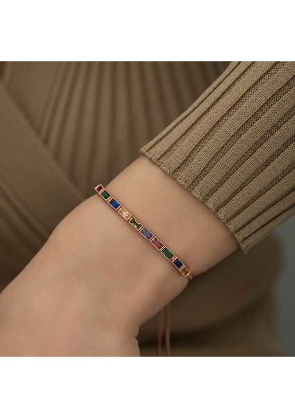 Gümüş Miix Baget Taşlı Asansör Bileklik fiyatları