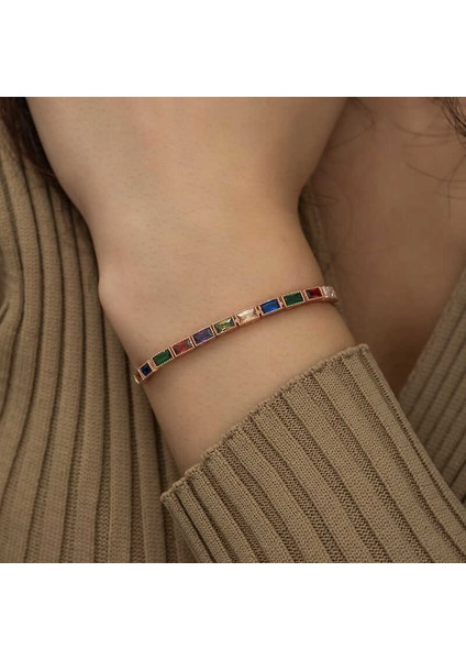 Gümüş Miix Baget Taşlı Asansör Bileklik fırsatları