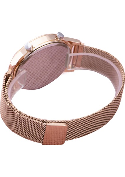 Rose Çelik Dijital LED Hasır Kordon Yeni Model Kadın Kol Saati ST-303874 modelleri