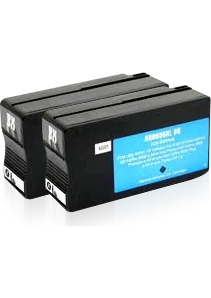 2 Adet Hp 953XL Siyah Uyumlu Kartuş L0S70AE - Hp 7220, 7230, 7240, 8240, 8710, 8720, 8730, 8740