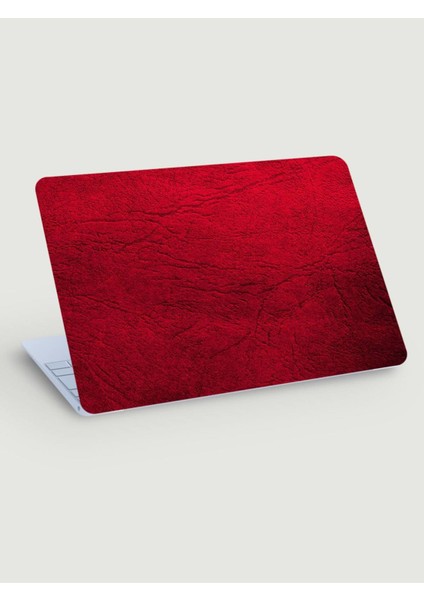 Kırmızı Metal Doku Laptop Sticker