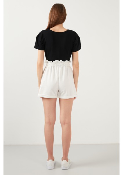 Beli Lastikli Cepli Short Kadın Short 5863880