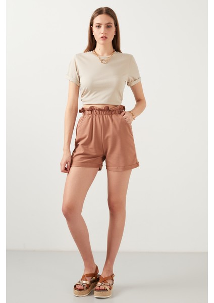 Beli Lastikli Cepli Short Kadın Short 5863880
