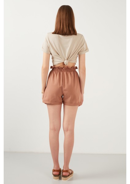 Beli Lastikli Cepli Short Kadın Short 5863880