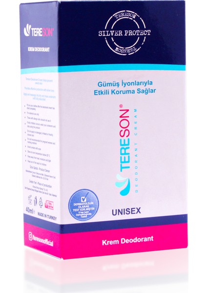 Krem Deodorant Gümüş Iyon Korumalı 40 ml