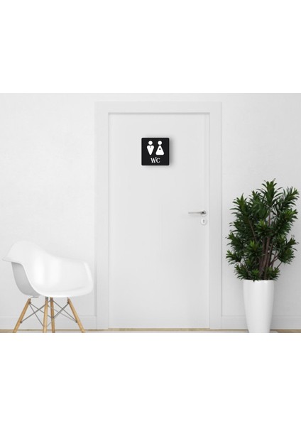 Gift Ortak Wc Kapı Yönlendirme Levhası