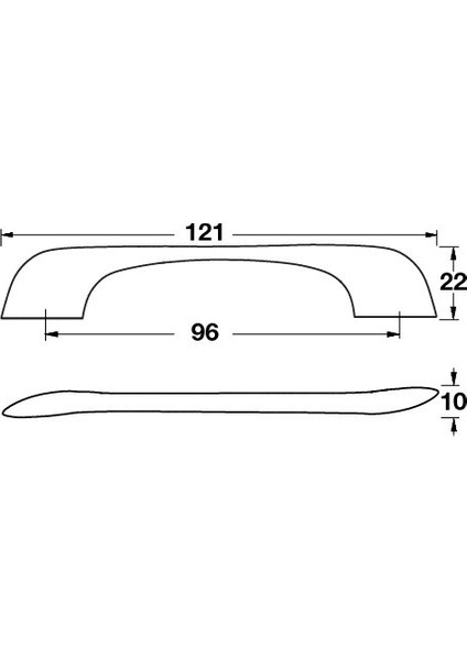 Gestrud 96MM Kulp, Parlak Krom Renk