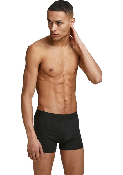 Jack & Jones Jacwaistband s 3 Pack Noos Erkek Siyah Boxer 12127816-Black