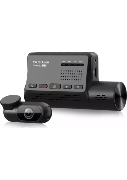 A139 Çift Kameralı Wifi Gps Modüllü 2k Araç Kamerası
