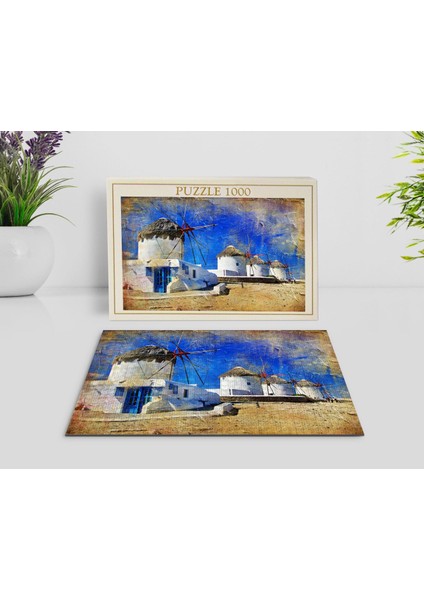 Gift Yağlıboya Tasarımlı 1000 Parça Profesyonel Puzzle-2