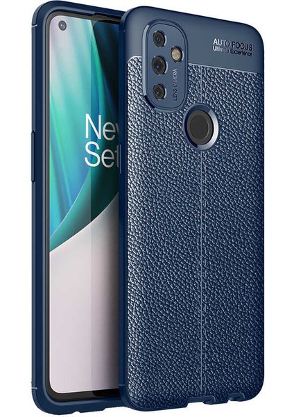 One Plus Nord N100 Kılıf Zore Niss Deri Desenli Silikon Kılıf