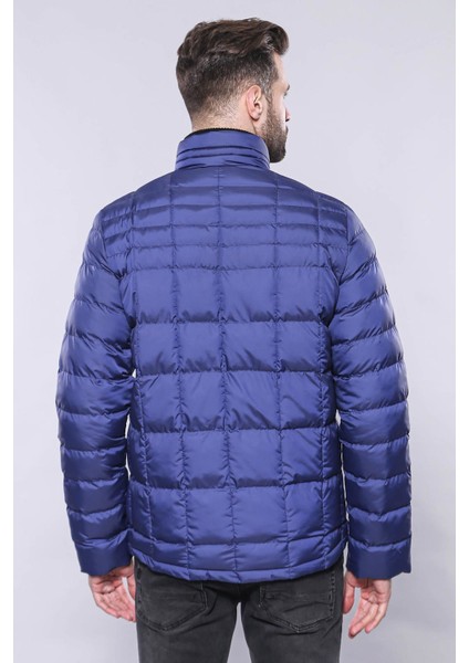 Erkek Kapitone Dikiş Detaylı Slim Fit Mont