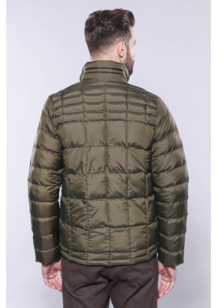 Erkek Kapitone Dikiş Detaylı Slim Fit Mont