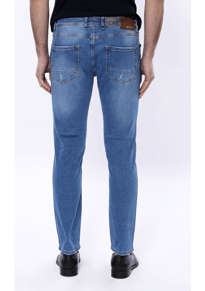 Erkek Slim Fit Eskitmeli Dar Kesim Pamuk Pantolon