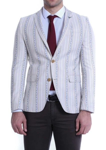 Erkek Çizgili Slim Fit Spor Ceket fiyatları