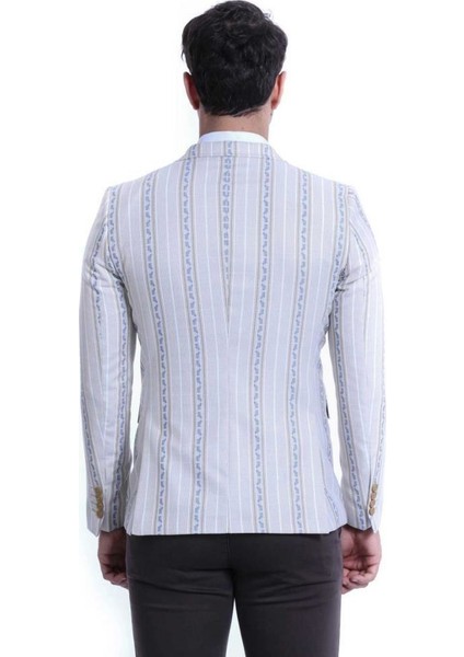Erkek Çizgili Slim Fit Spor Ceket fırsatları