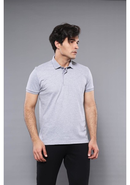 Erkek Polo Yaka Slim Fit düz Tişört